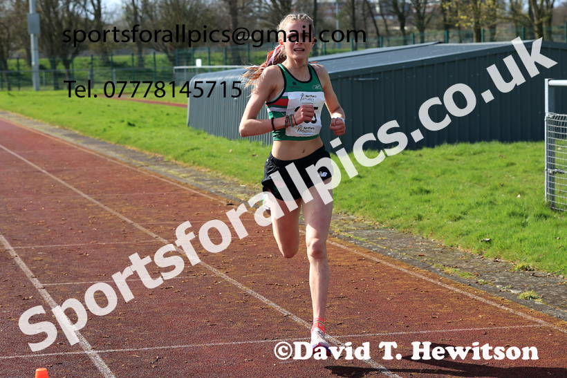 Girls Under-15s Young Athletes 5k, 2026 Northern Mens 12 and Womens 6 Stage Road Relays and Young Athletes 5k, Sheepmount Stadium, Carlisle. Photo: David T. Hewitson/Sports for All Pics